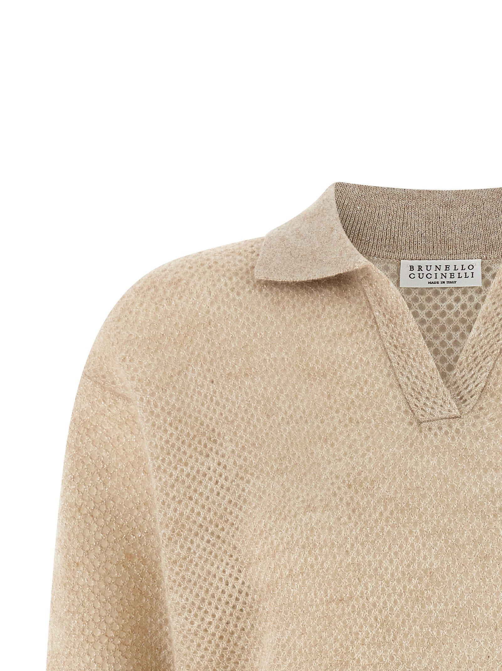 Gold Wool Polo Shirt