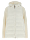 White Polyester Full-Length Jacket