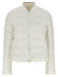 White Polyester Full-Length Jacket