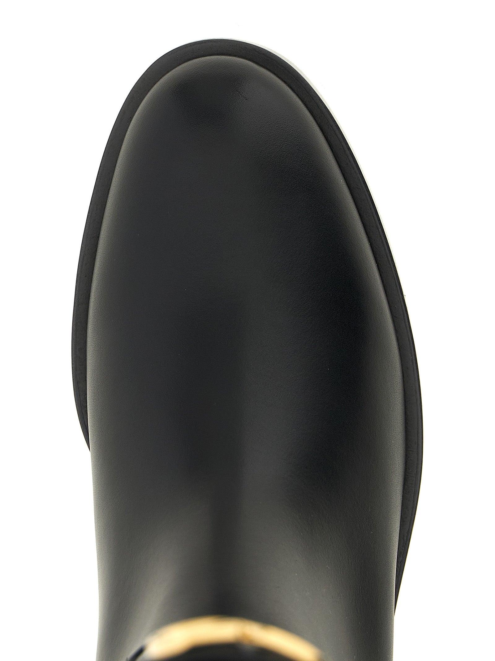 Black Calfskin Over The Knee