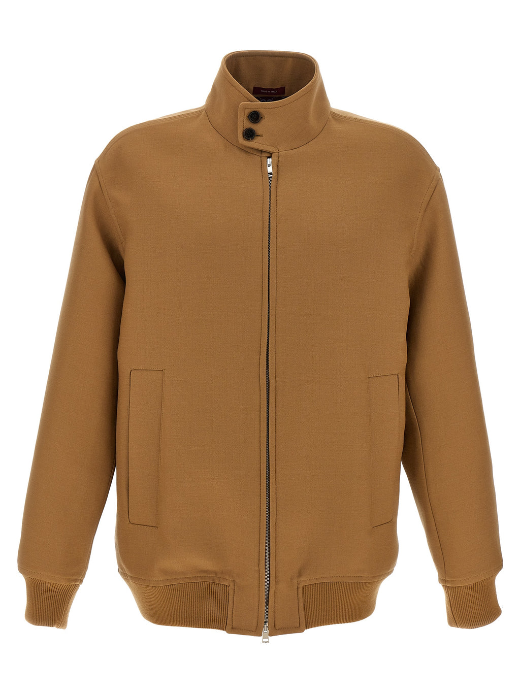 Brown Wool Full-Length Jacket