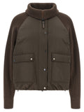 Brown Cotton Full-Length Jacket