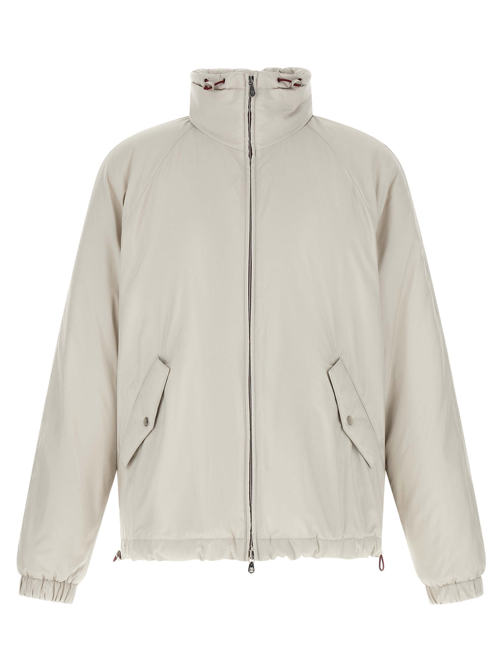White Polyester Shell Jacket