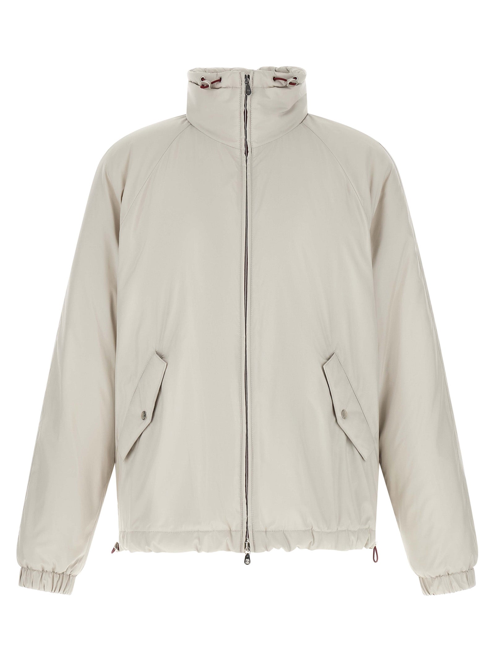 White Polyester Shell Jacket