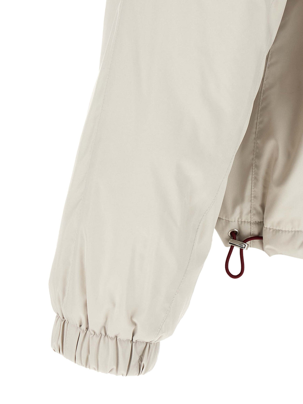 White Polyester Shell Jacket