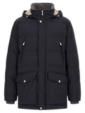 Blue Polyamide Parka