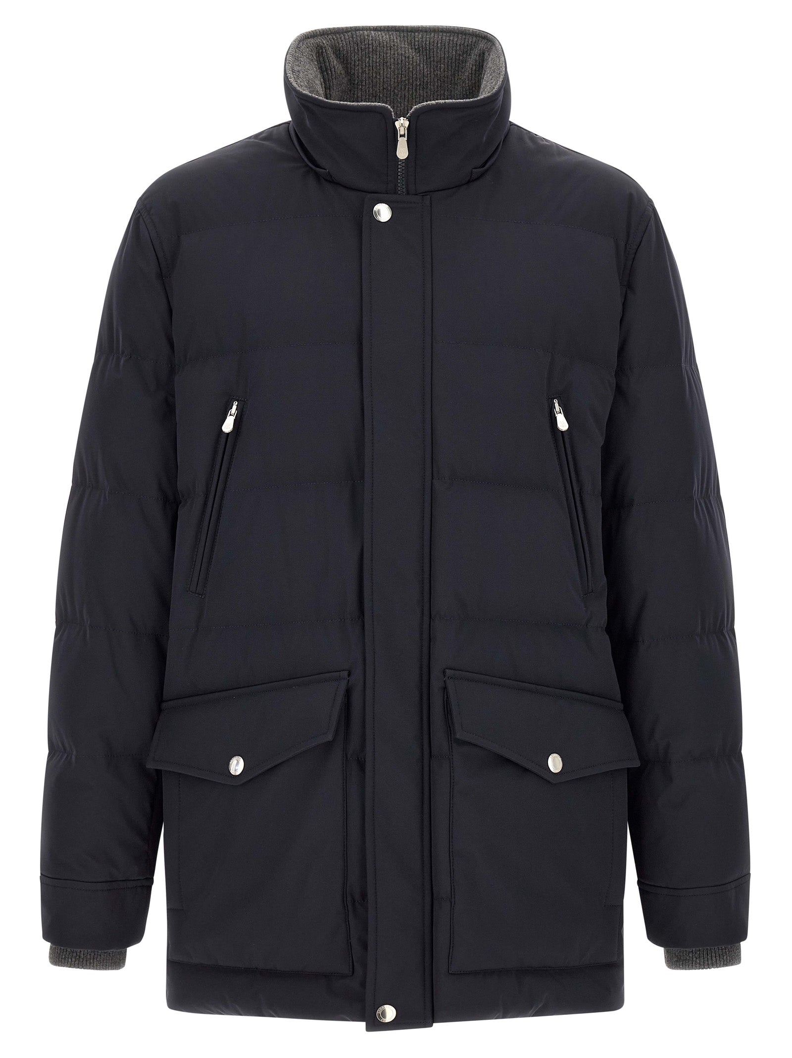 Blue Polyamide Parka