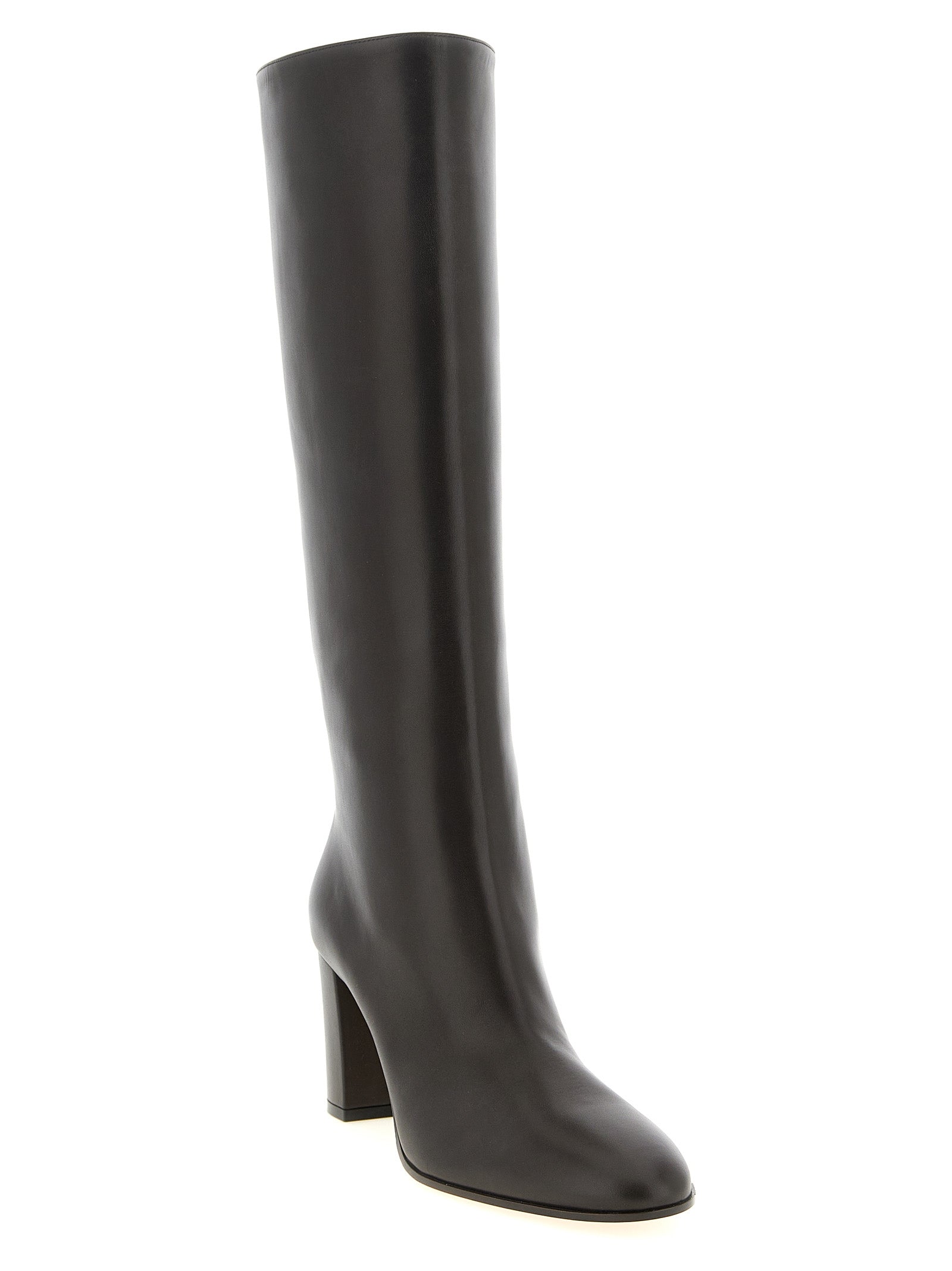 Brown Calfskin Over The Knee