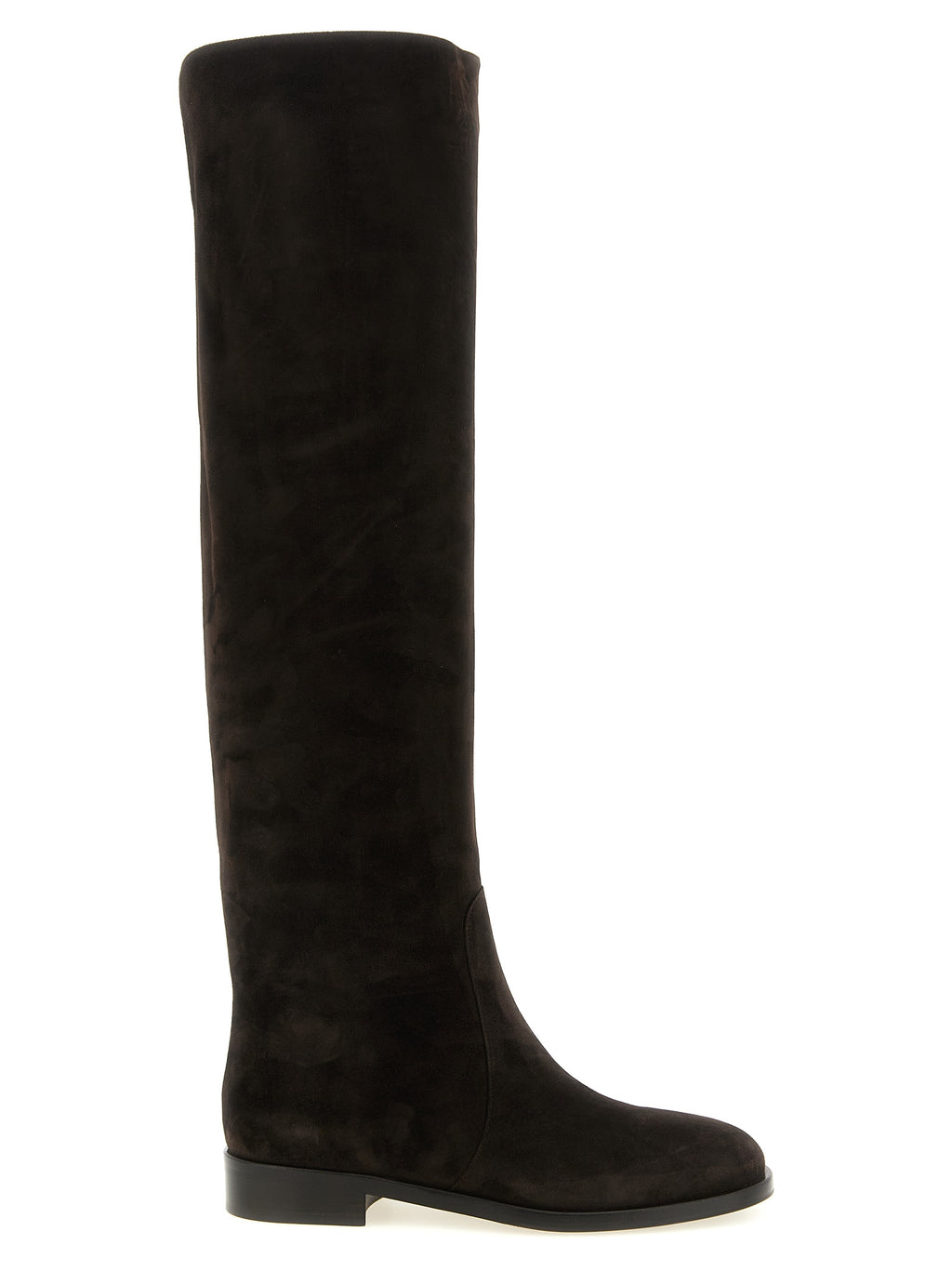 Brown Suede Leather Over The Knee