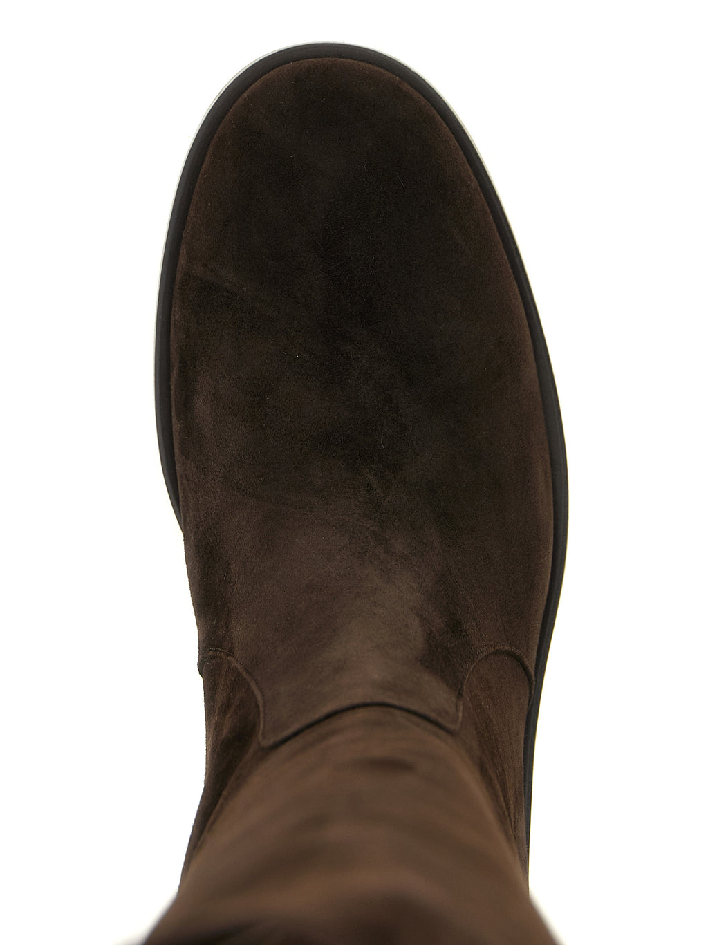 Brown Suede Leather Over The Knee
