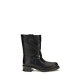 Black Calf Leather Bos Taurus Ankle Boots