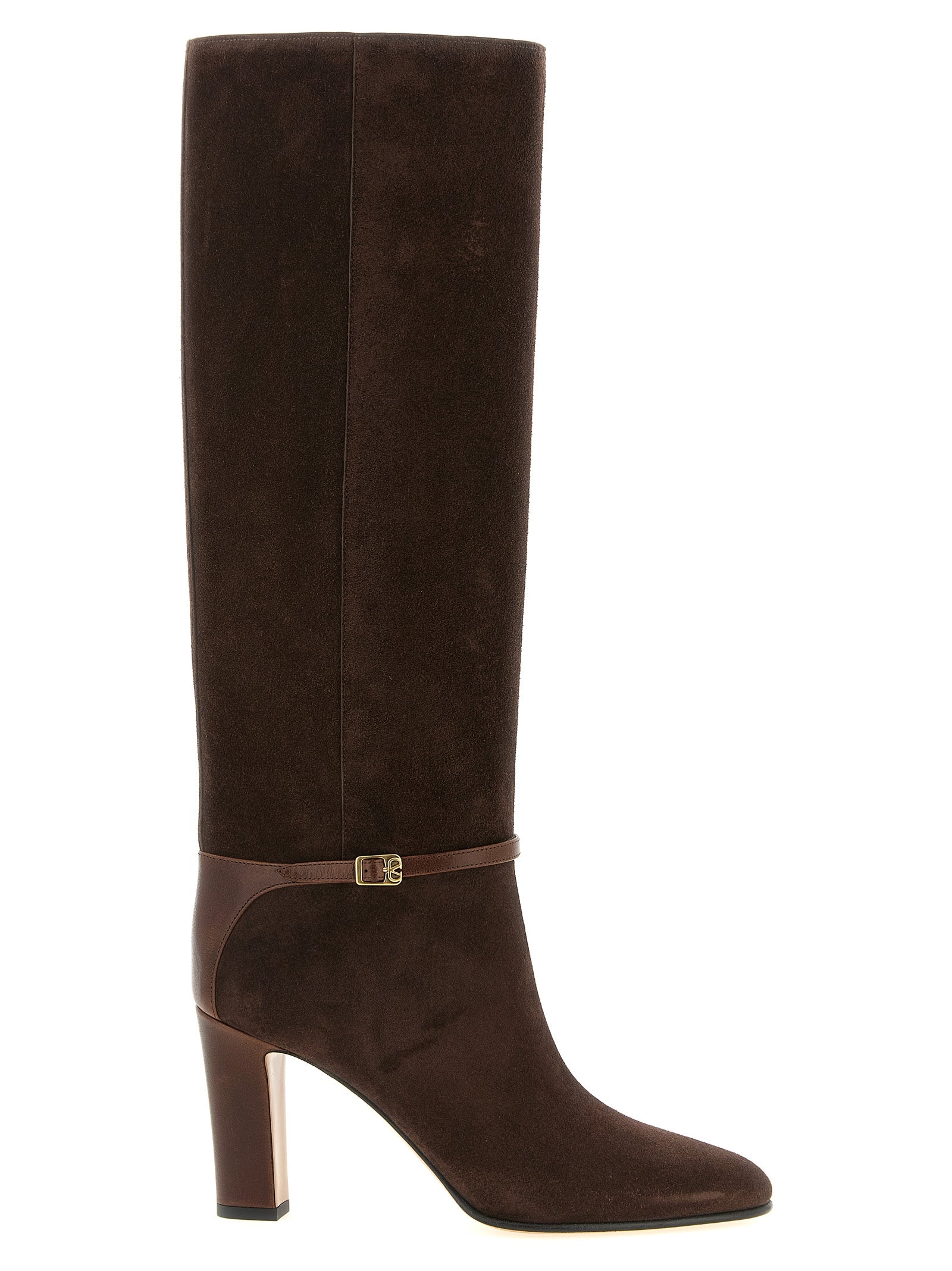 Brown Calfskin Over The Knee
