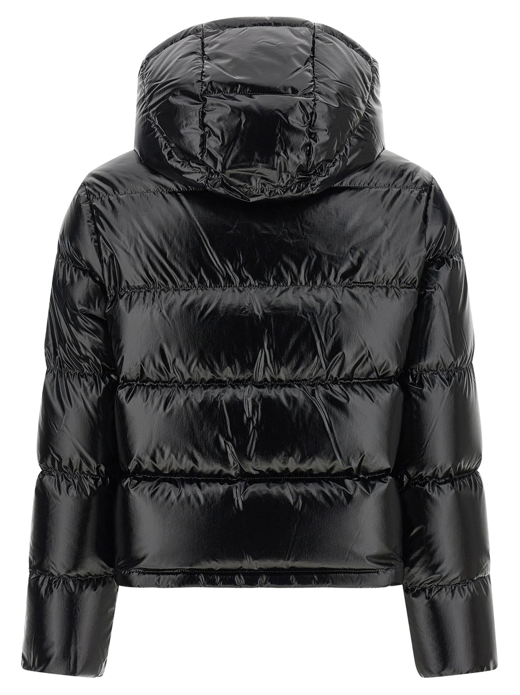 Black Polyamide Full-Length Jacket