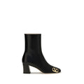 Black Goatskin Ankle Boots