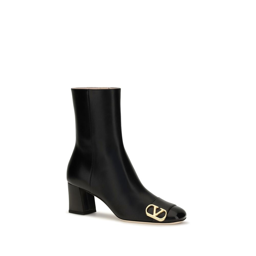 Black Goatskin Ankle Boots