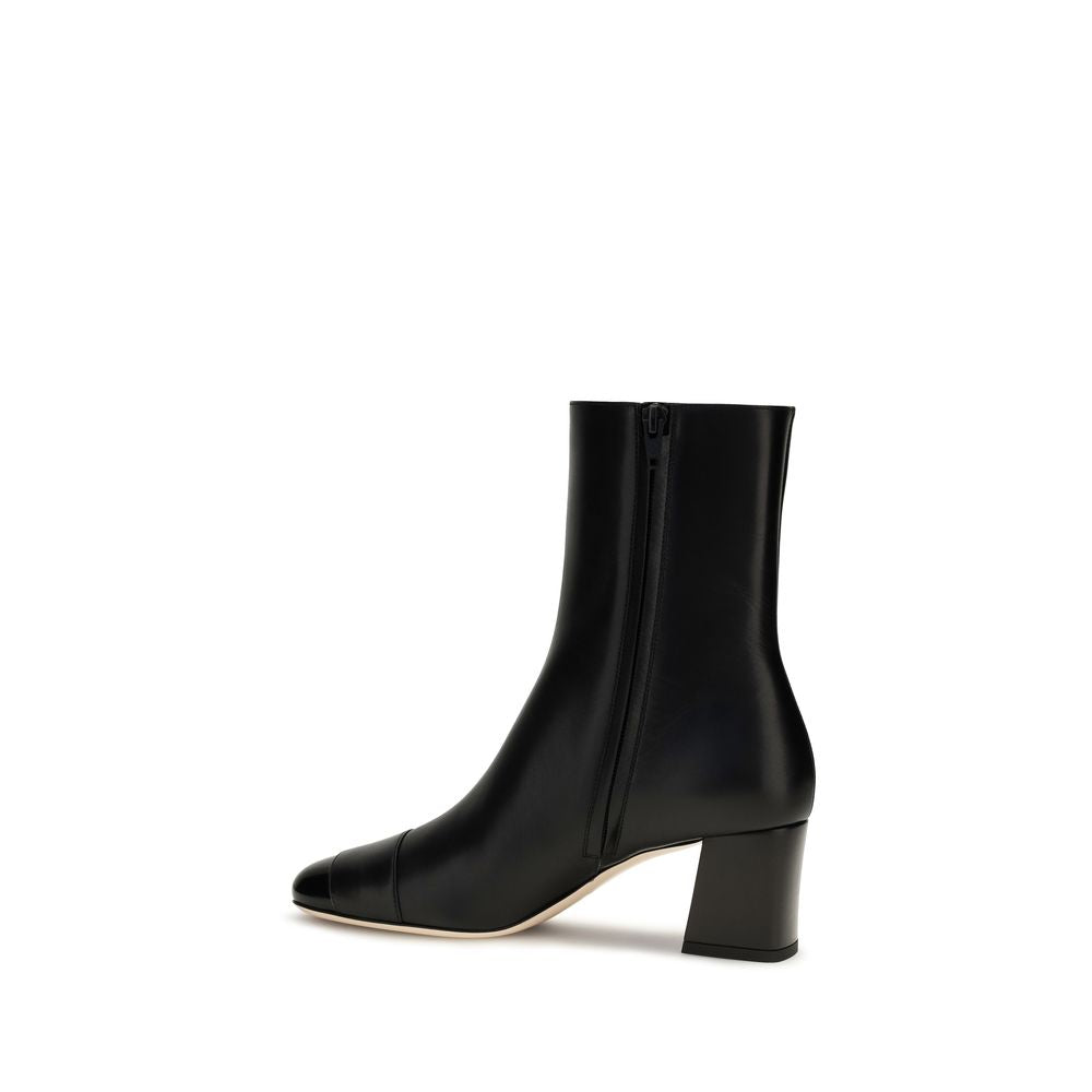 Black Goatskin Ankle Boots