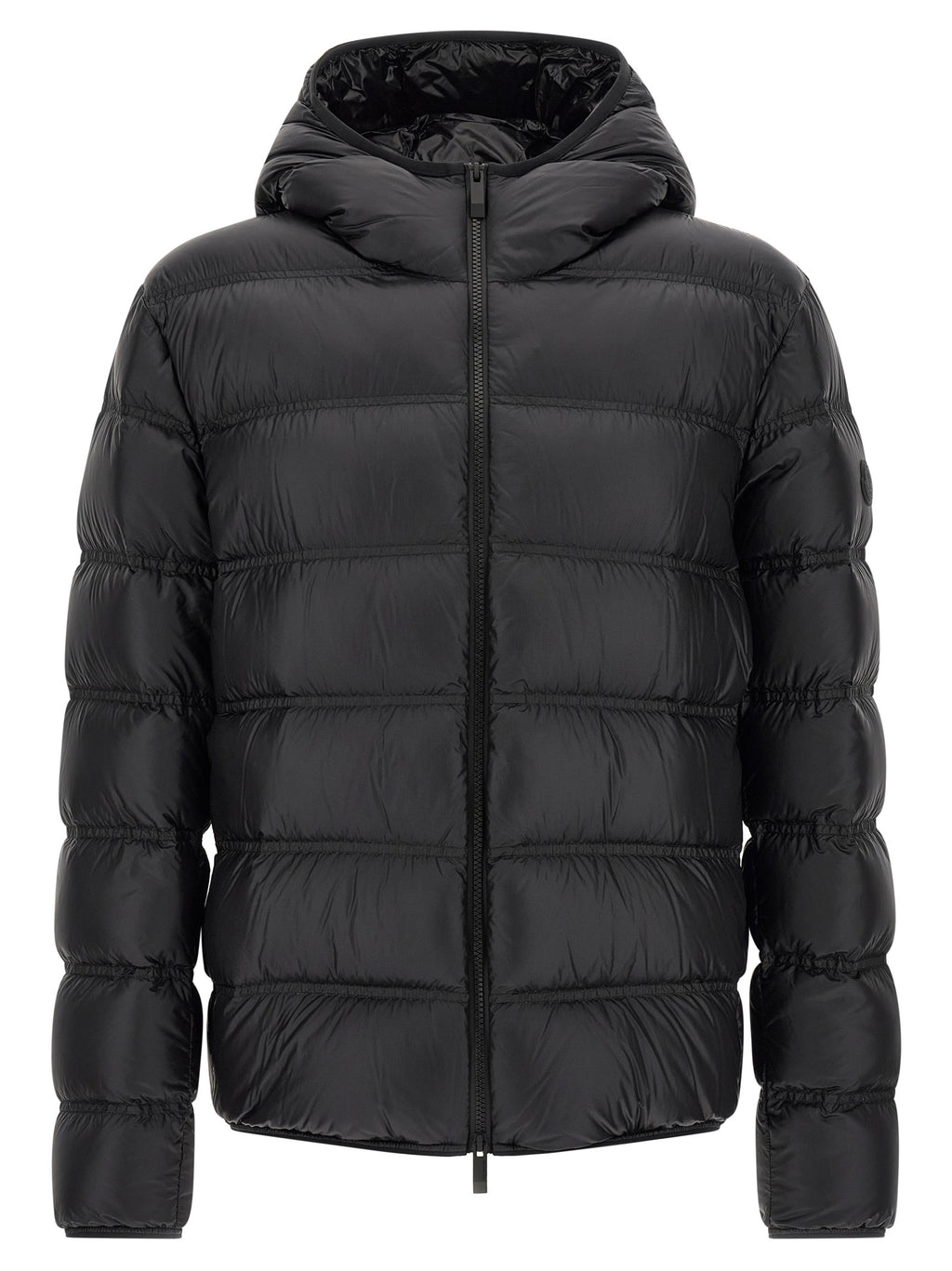 Black Polyamide Full-Length Jacket