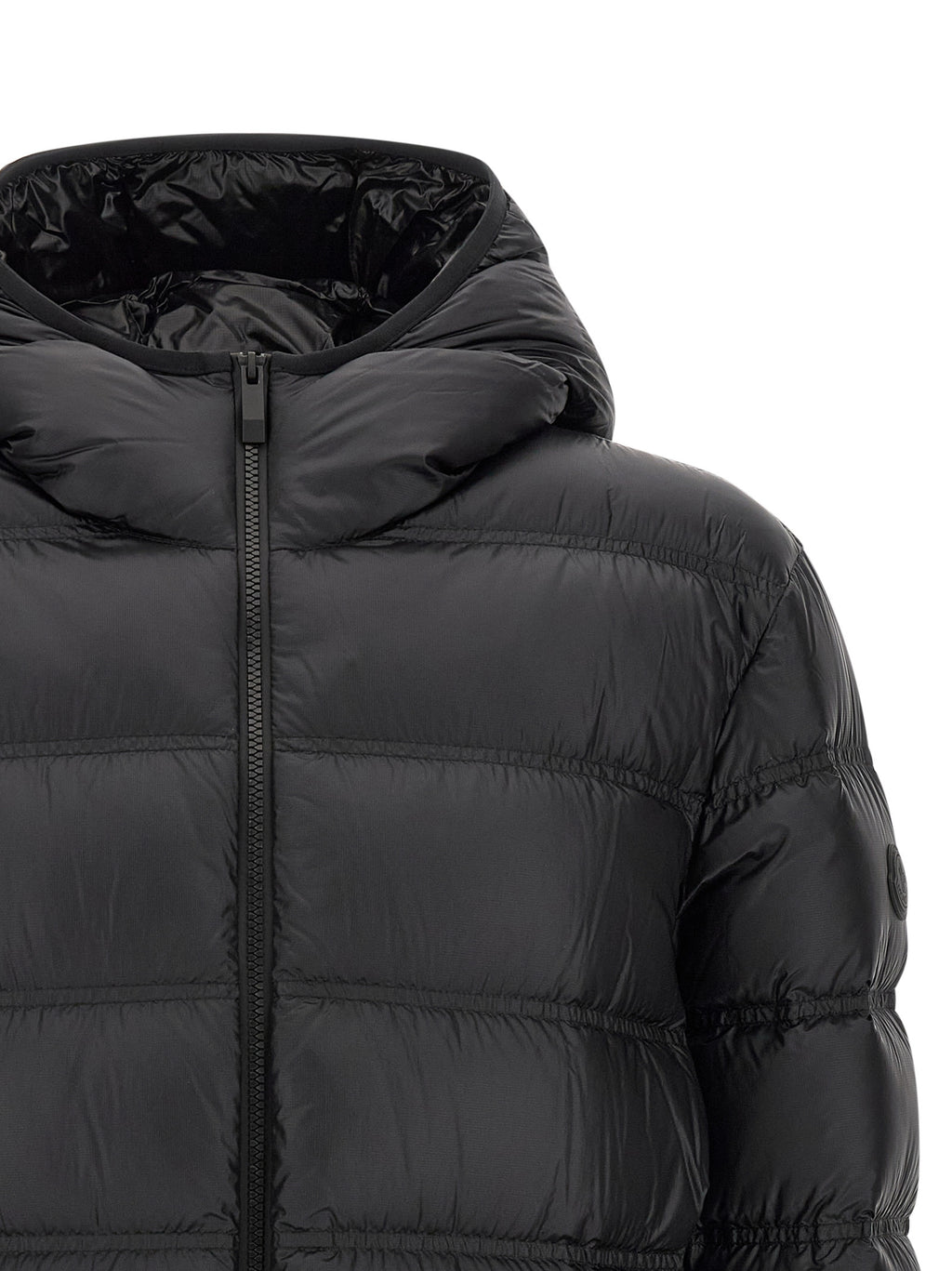 Black Polyamide Full-Length Jacket