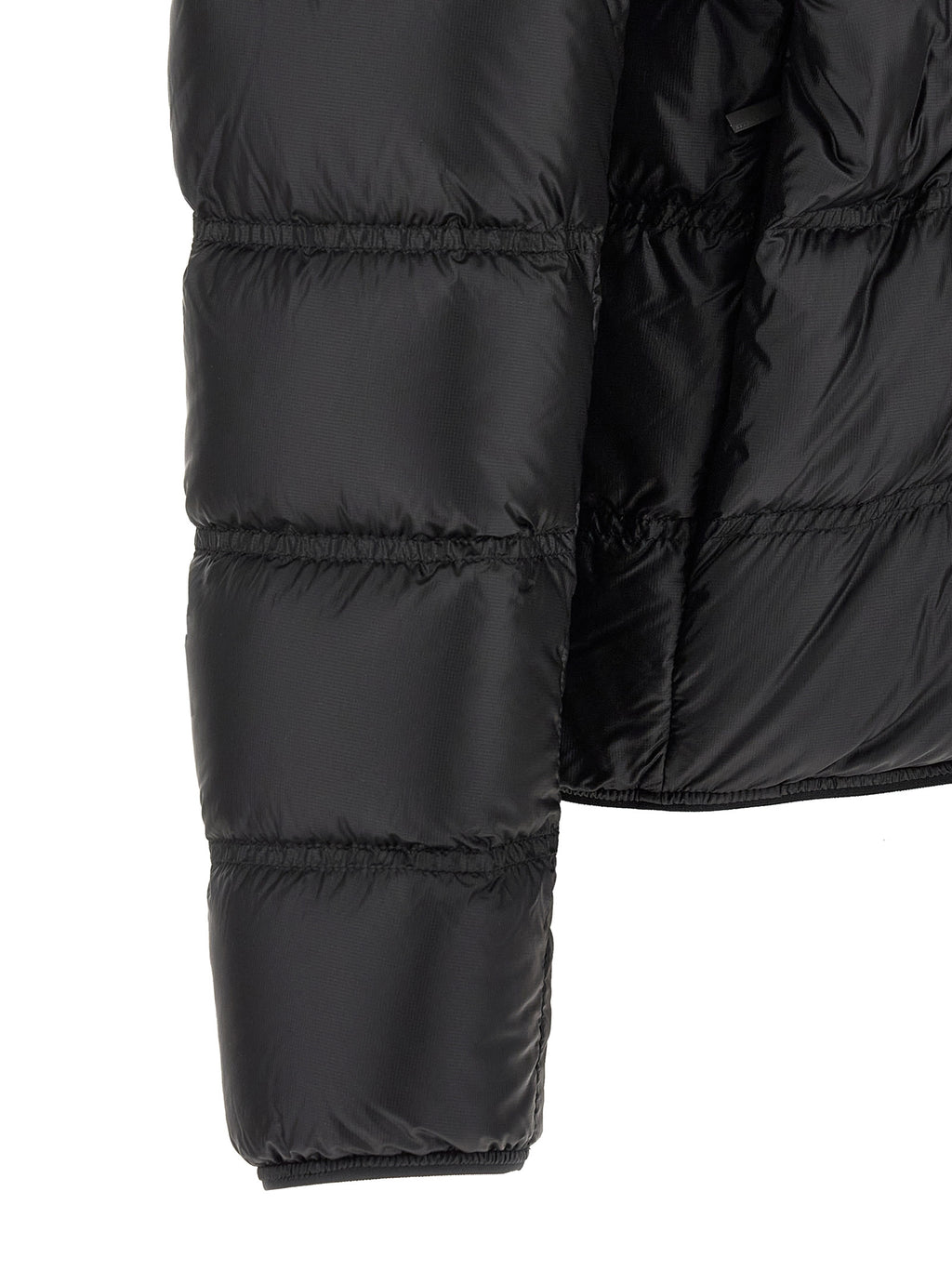 Black Polyamide Full-Length Jacket