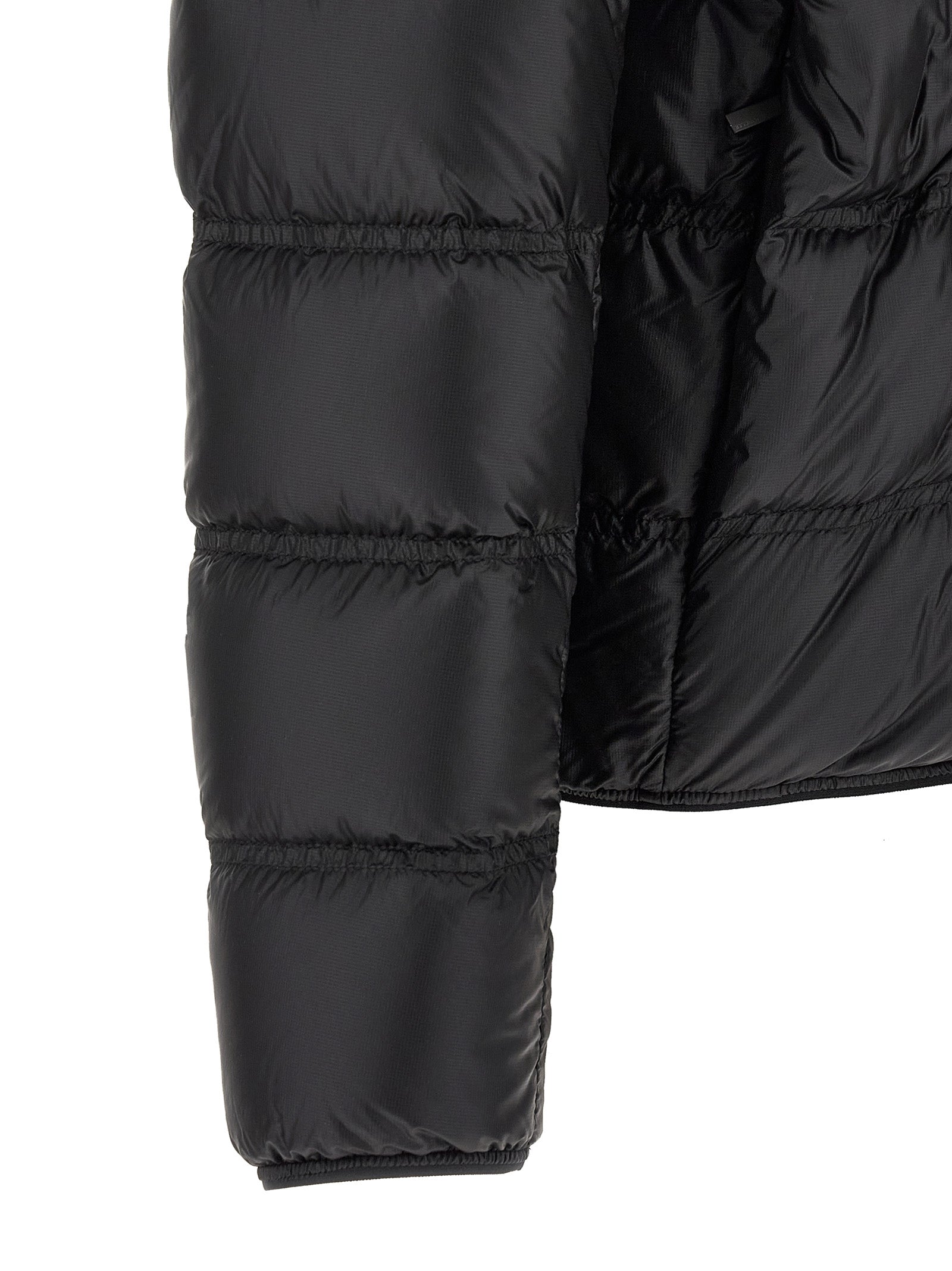 Black Polyamide Full-Length Jacket