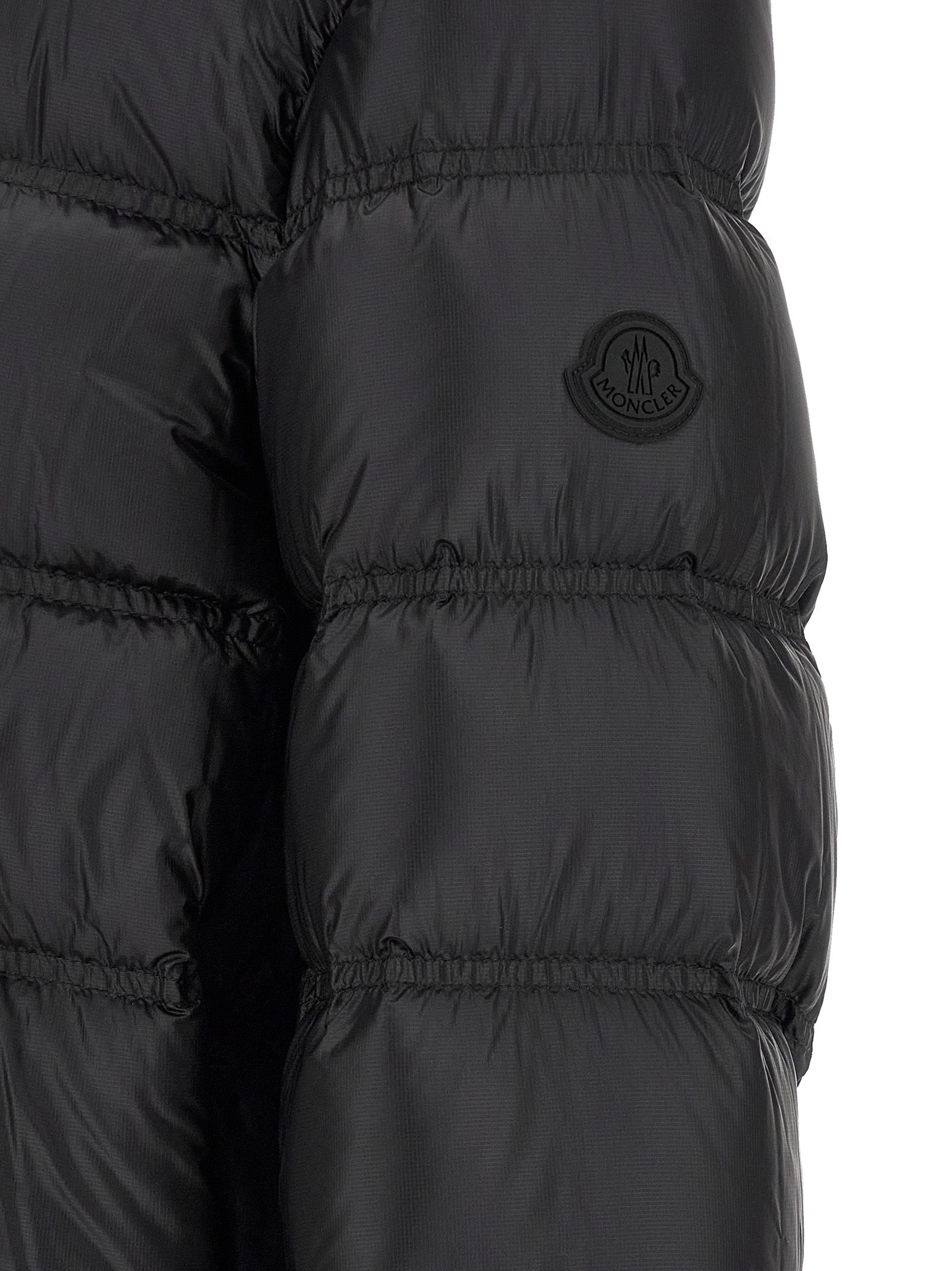 Black Polyamide Full-Length Jacket