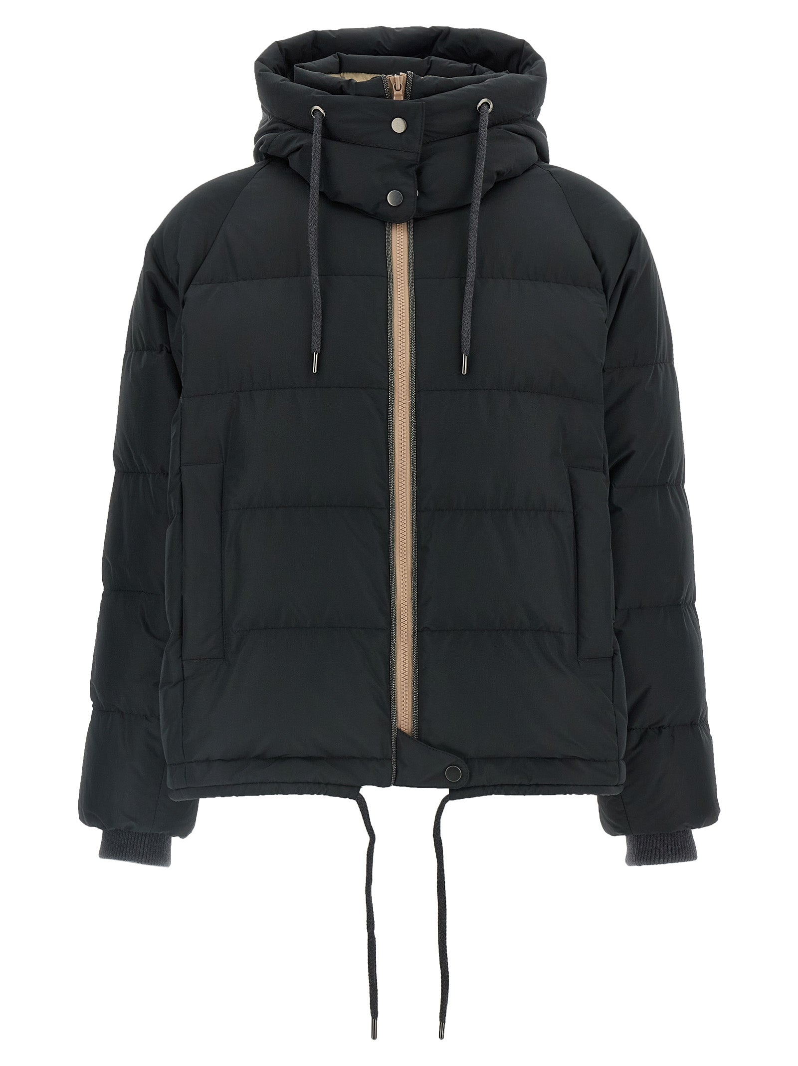 Black Cotton Full-Length Jacket
