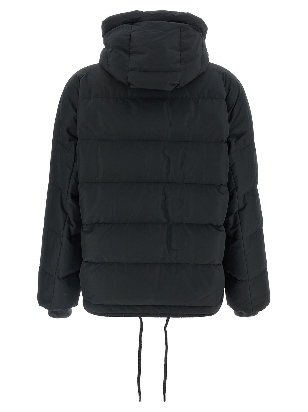 Black Cotton Full-Length Jacket