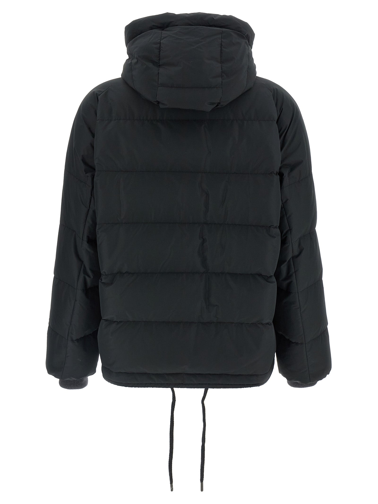 Black Cotton Full-Length Jacket