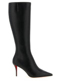 Black Calfskin Over The Knee