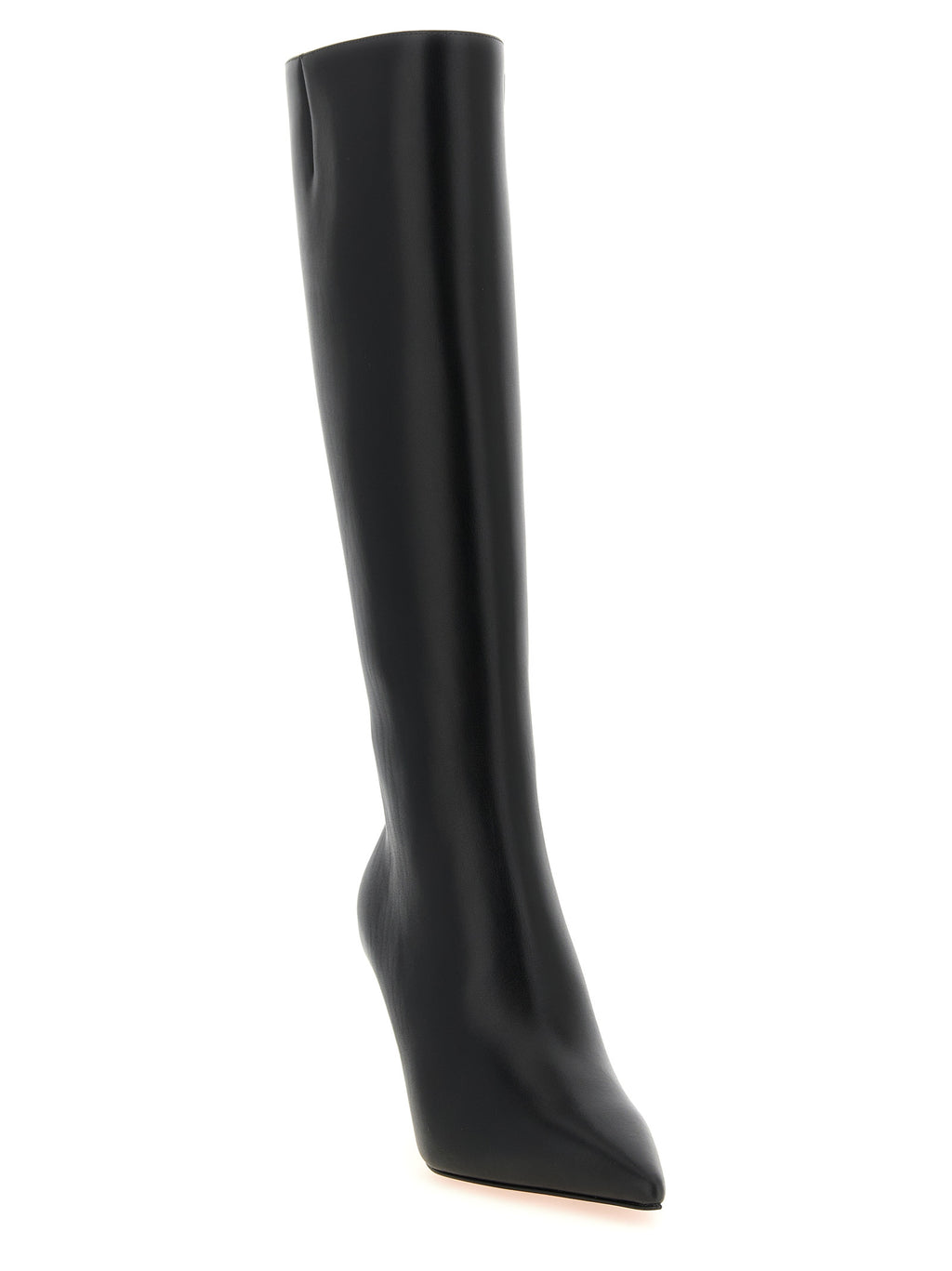 Black Calfskin Over The Knee