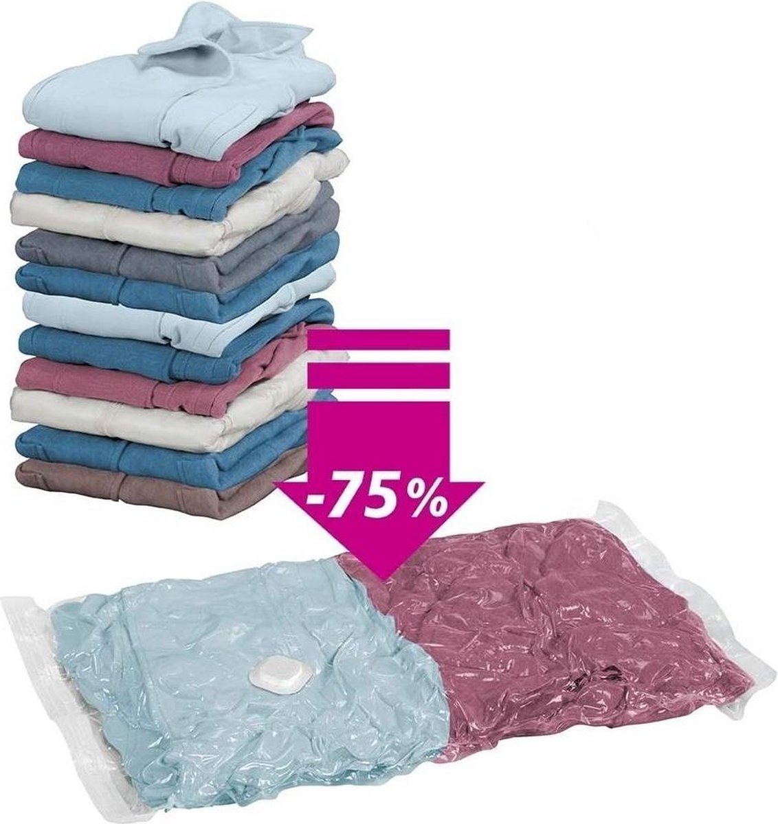 Wenko vacuum clothing storage bag 135x90cm, transparent plastic - vacuum clothing bag