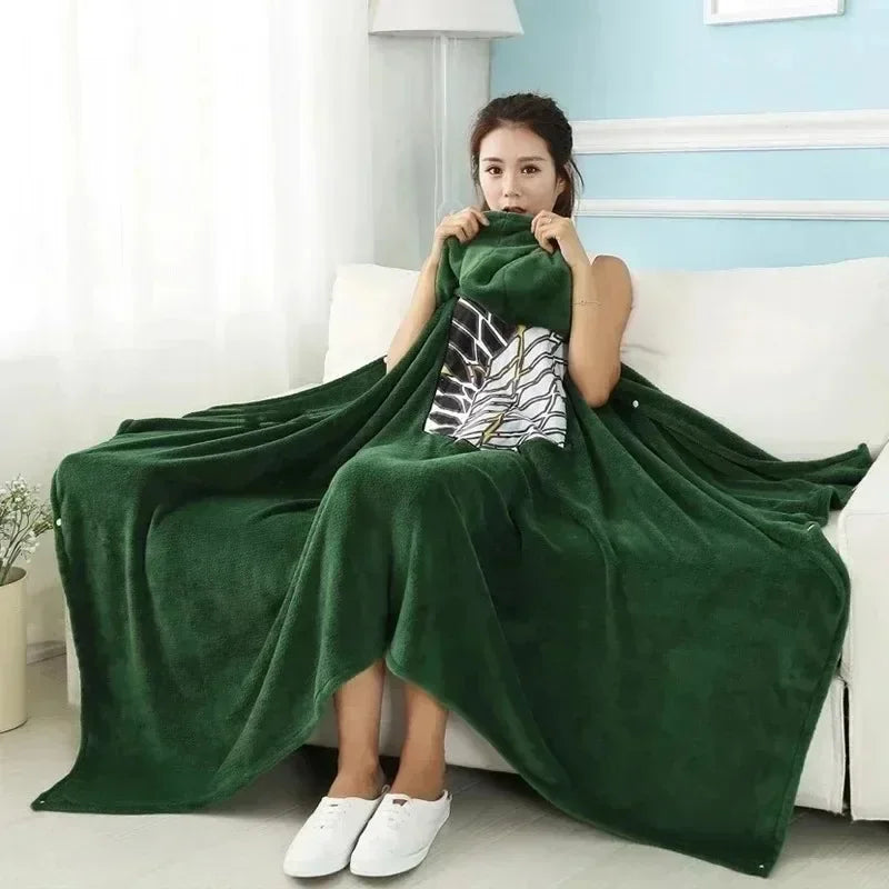 Anime Scout Cloak Flannel Blanket